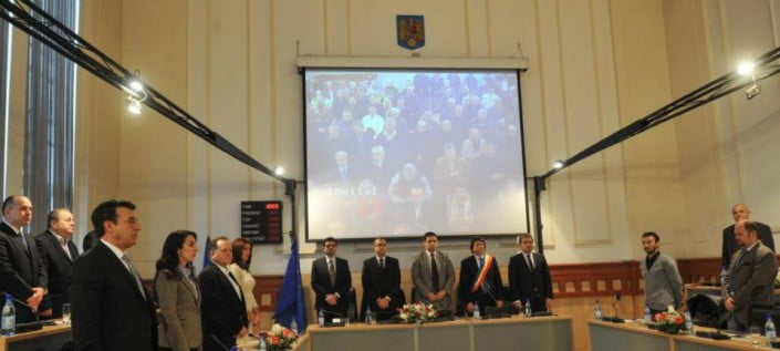 Ședința festivă a Consiliului Local Timișoara prilejuită de comemorarea începerii Revoluției din 1989, decembrie 2012